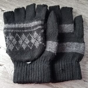 Winter fingerless Mittens Gloves